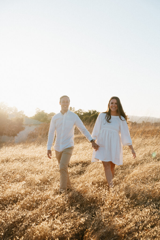 san francisco bay area engagement photos golden hour