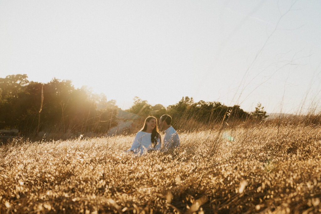 san francisco bay area engagement photos golden hour