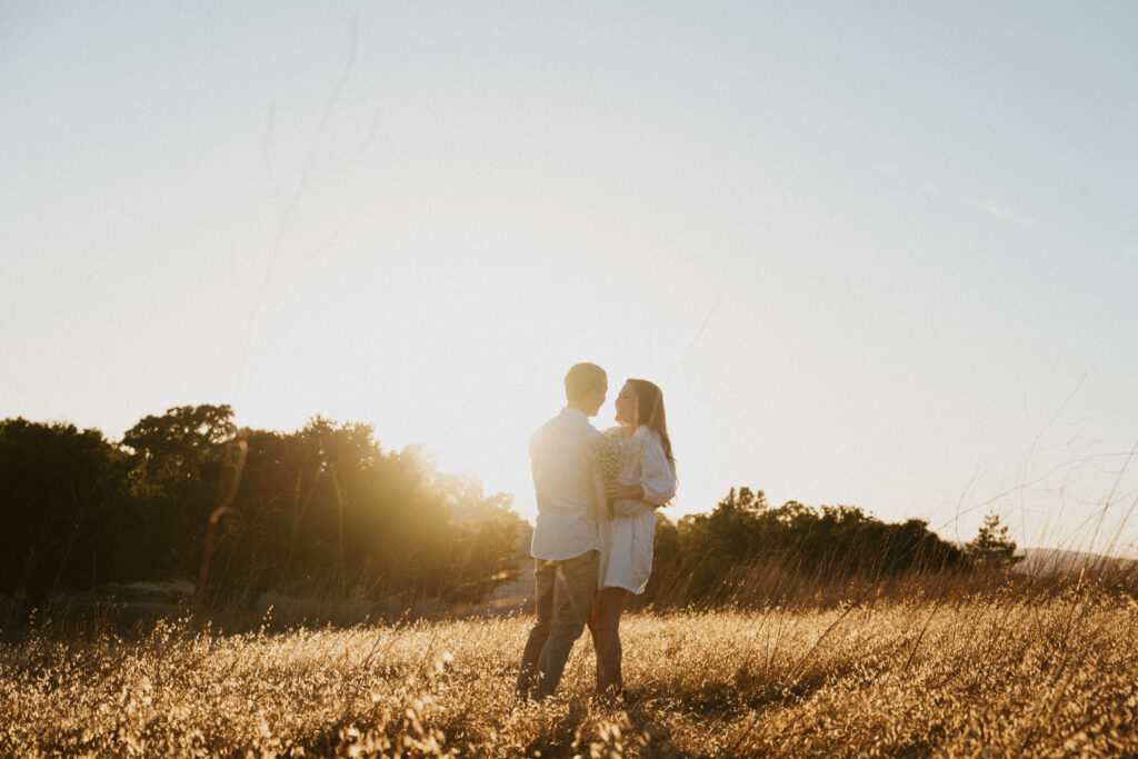 san francisco bay area engagement photos golden hour