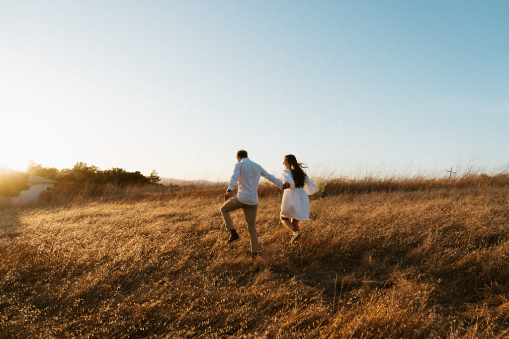 san francisco bay area engagement photos golden hour