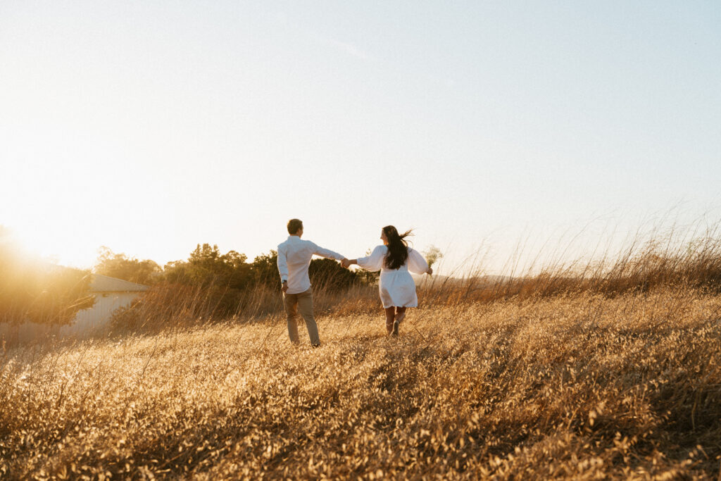 san francisco bay area engagement photos golden hour