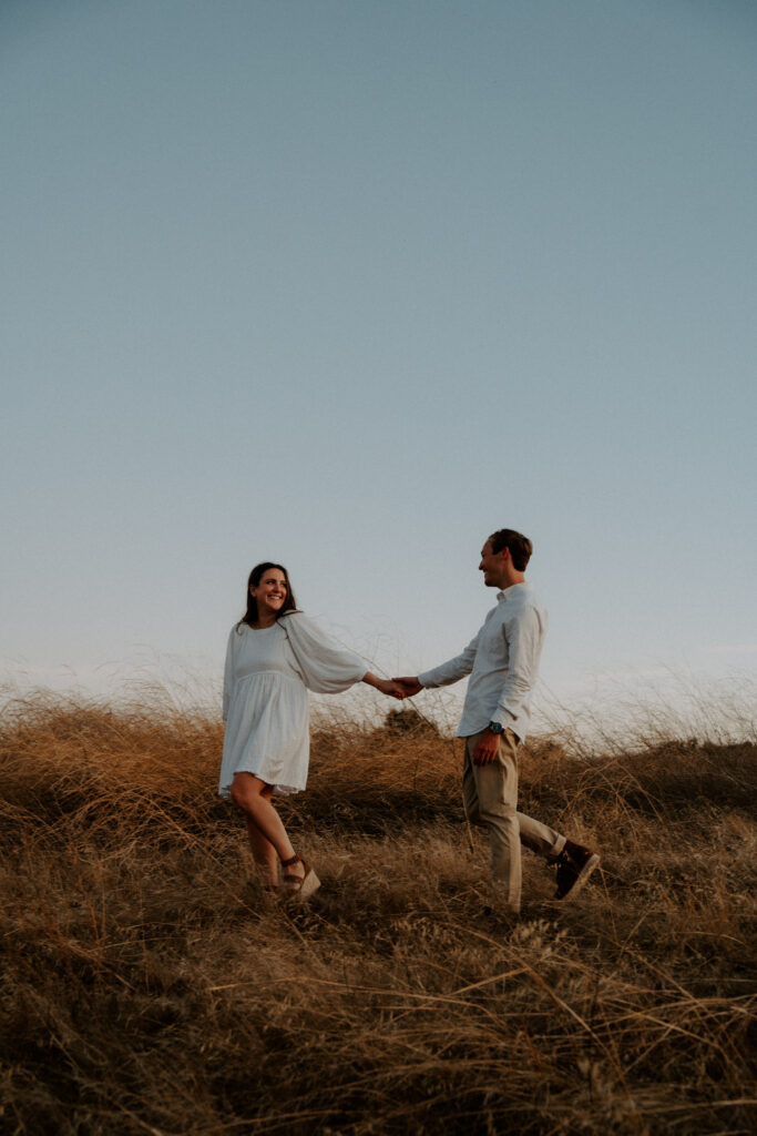 san francisco bay area engagement photos golden hour