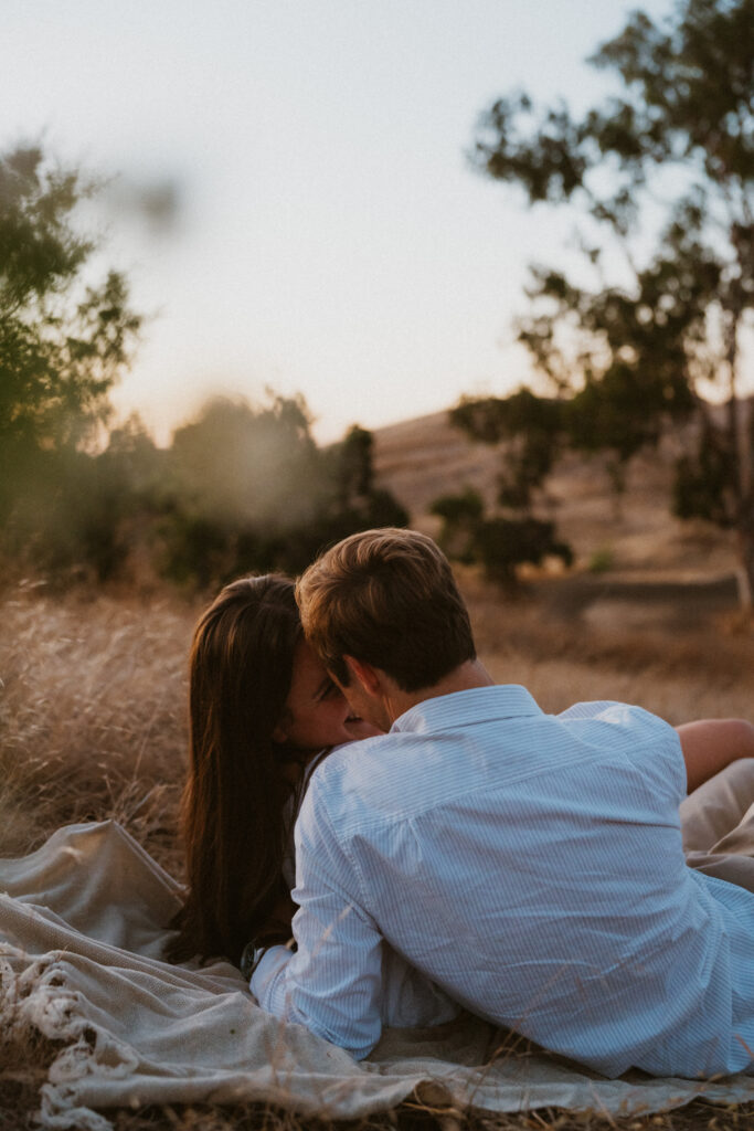 san francisco bay area engagement photos golden hour