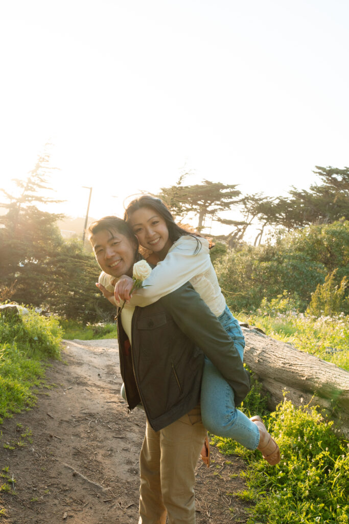 golden gate park engagement photos spring