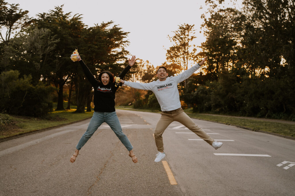 golden gate park engagement photos spring