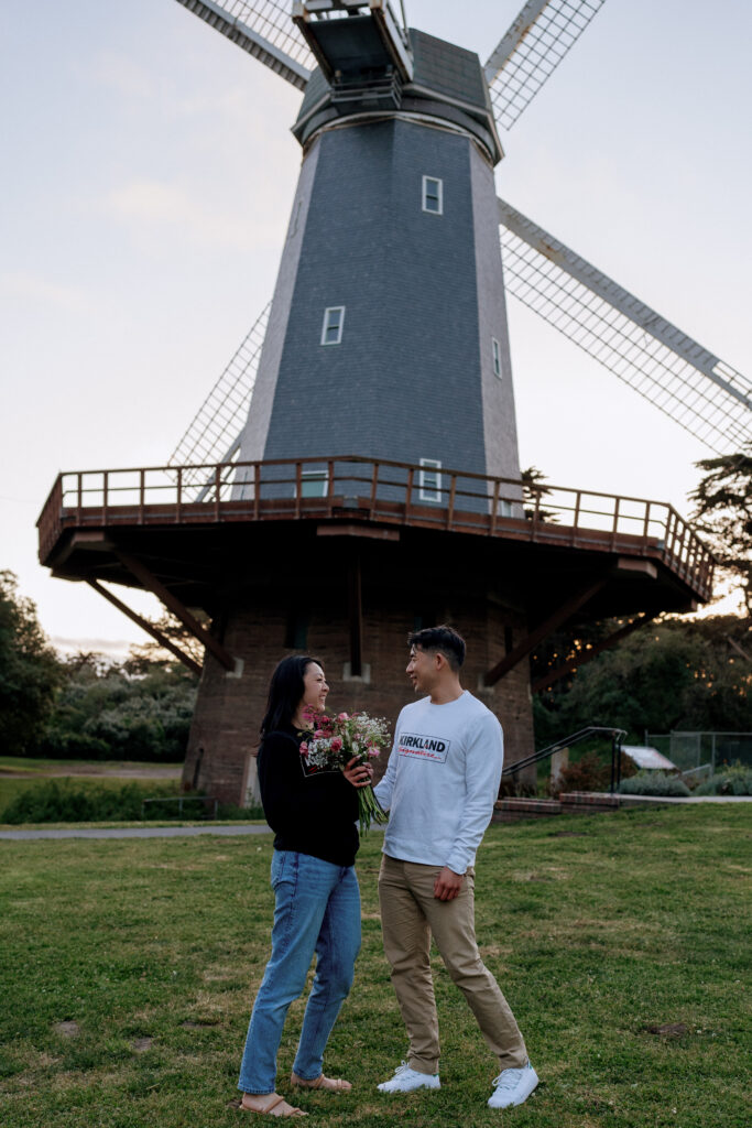 golden gate park engagement photos spring