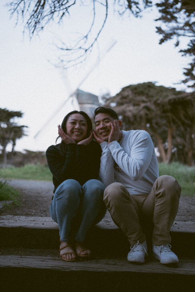 golden gate park engagement photos spring