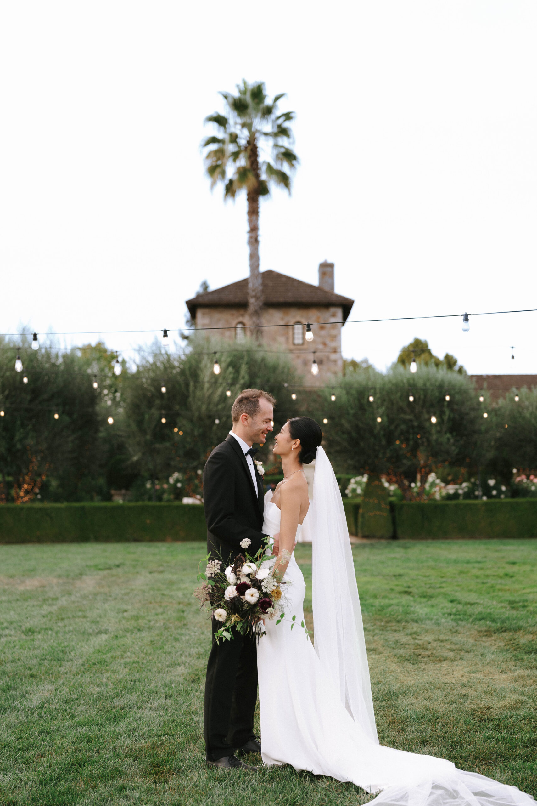 v sattui winery napa wedding bride groom